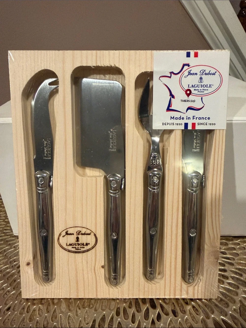 Jean Dubost Laguiole Cheese Forks, Set of 4